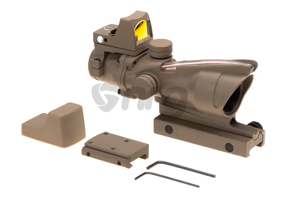 Aim-O combo combat scope ACOG 4x32C / Reflex Sight Fiber Desert 8