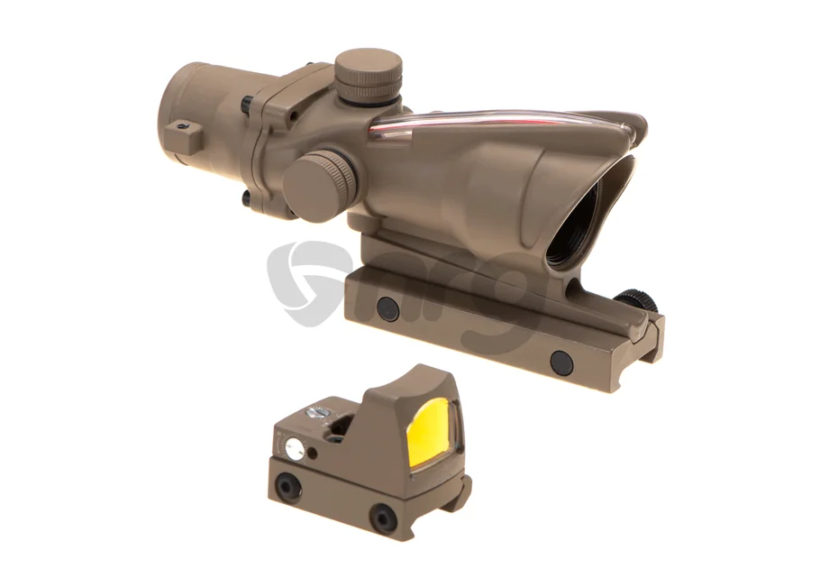 Aim-O combo combat scope ACOG 4x32C / Reflex Sight Fiber Desert 3