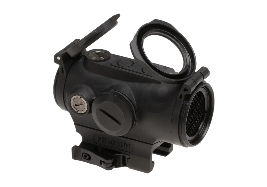 The text is already in English. The product mentioned, "Holosun dot sight Red Circle HE530G-RD Elite", is a type of red dot sight for firearms, produced by the company Holosun. 11