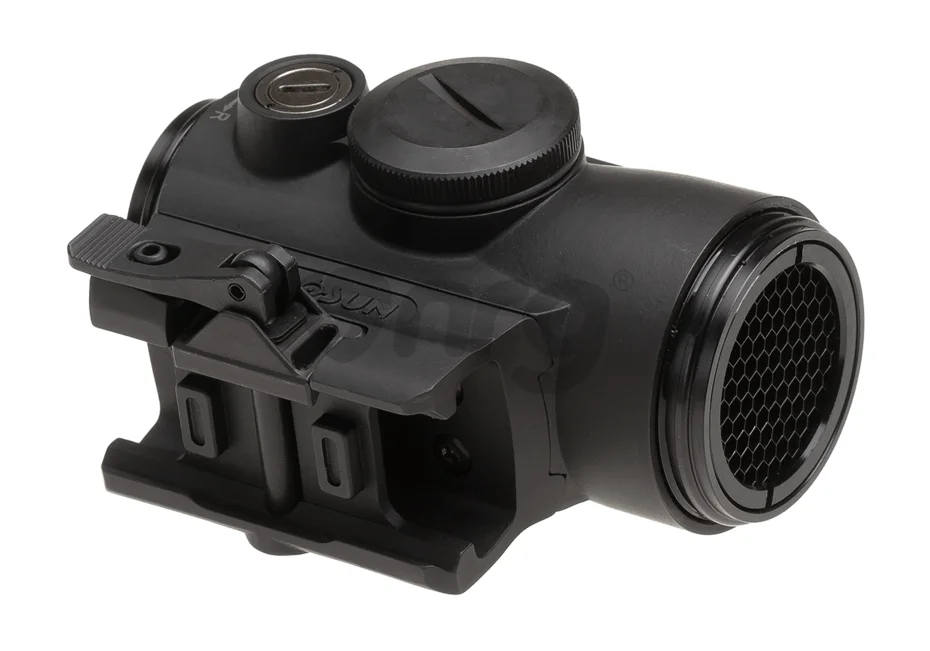 The text is already in English. The product mentioned, "Holosun dot sight Red Circle HE530G-RD Elite", is a type of red dot sight for firearms, produced by the company Holosun. 3