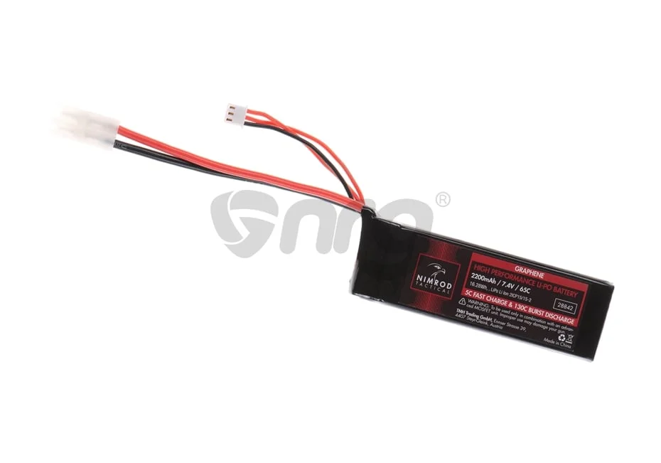 Nimrod LiPo 7.4V 2200mAh compact battery, Large Tamiya