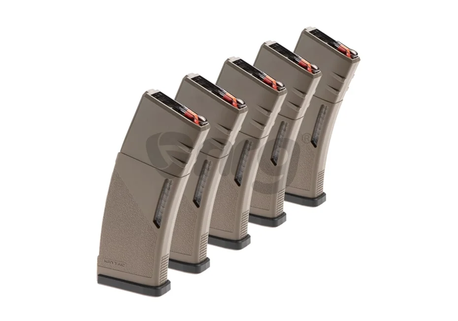 Krytac Set of 5 M4/M16 Mid Cap Magazines Dark Earth 3