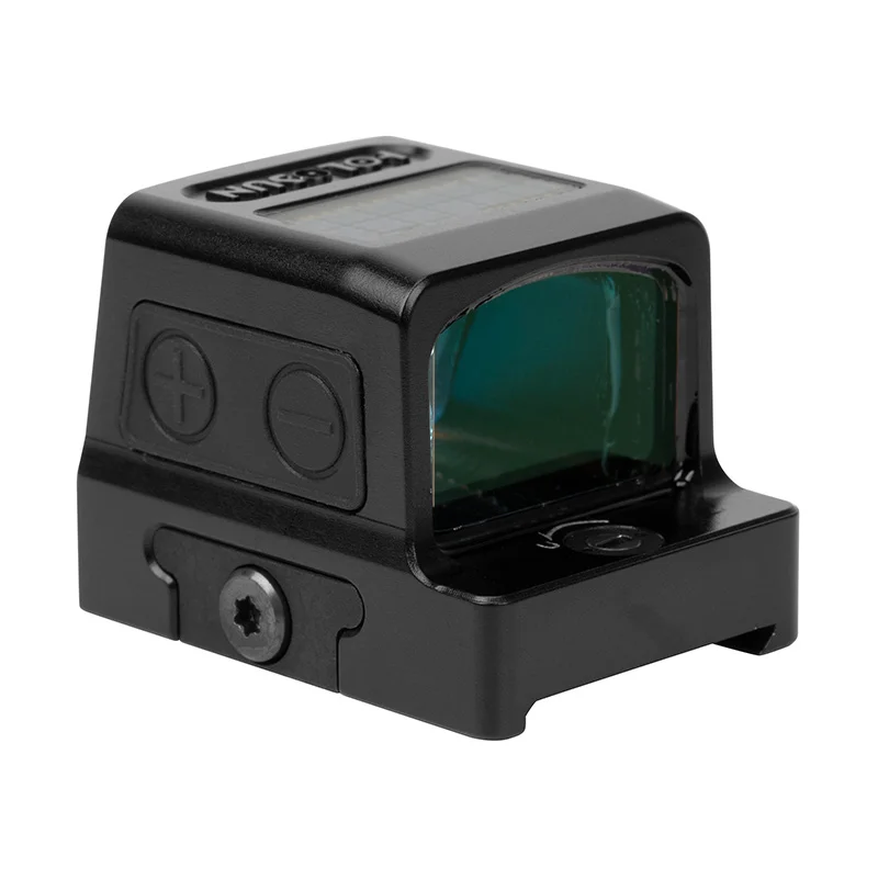 The text is already in English. It seems to be a product description for a Holosun dot sight, Green HE509T-GR X2 Solar. 2