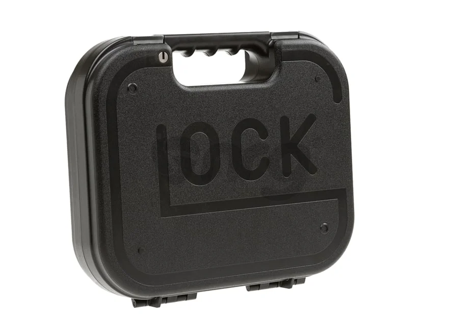 Glock secured box for pistol transport
