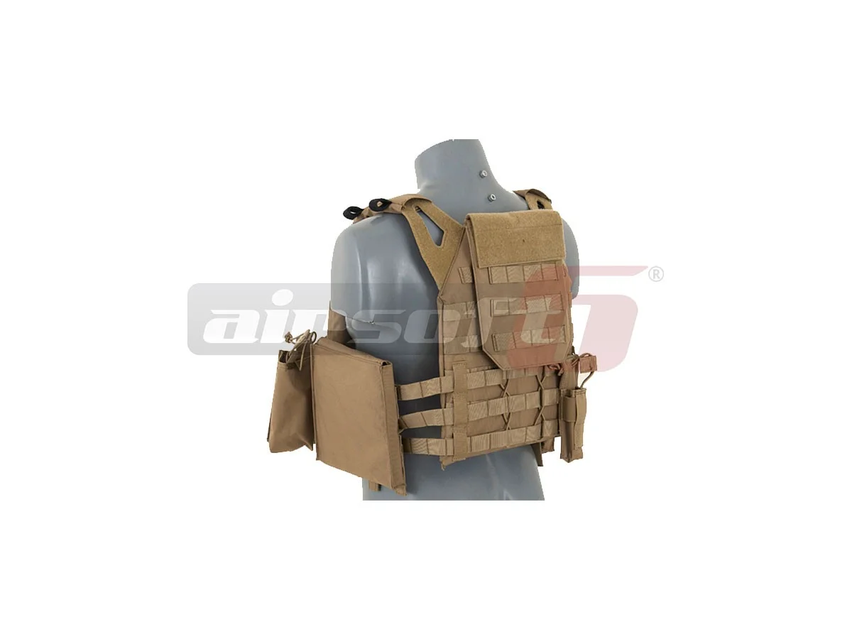 8Fields Tactical Vest Jump SAPI Plates Coyote 2