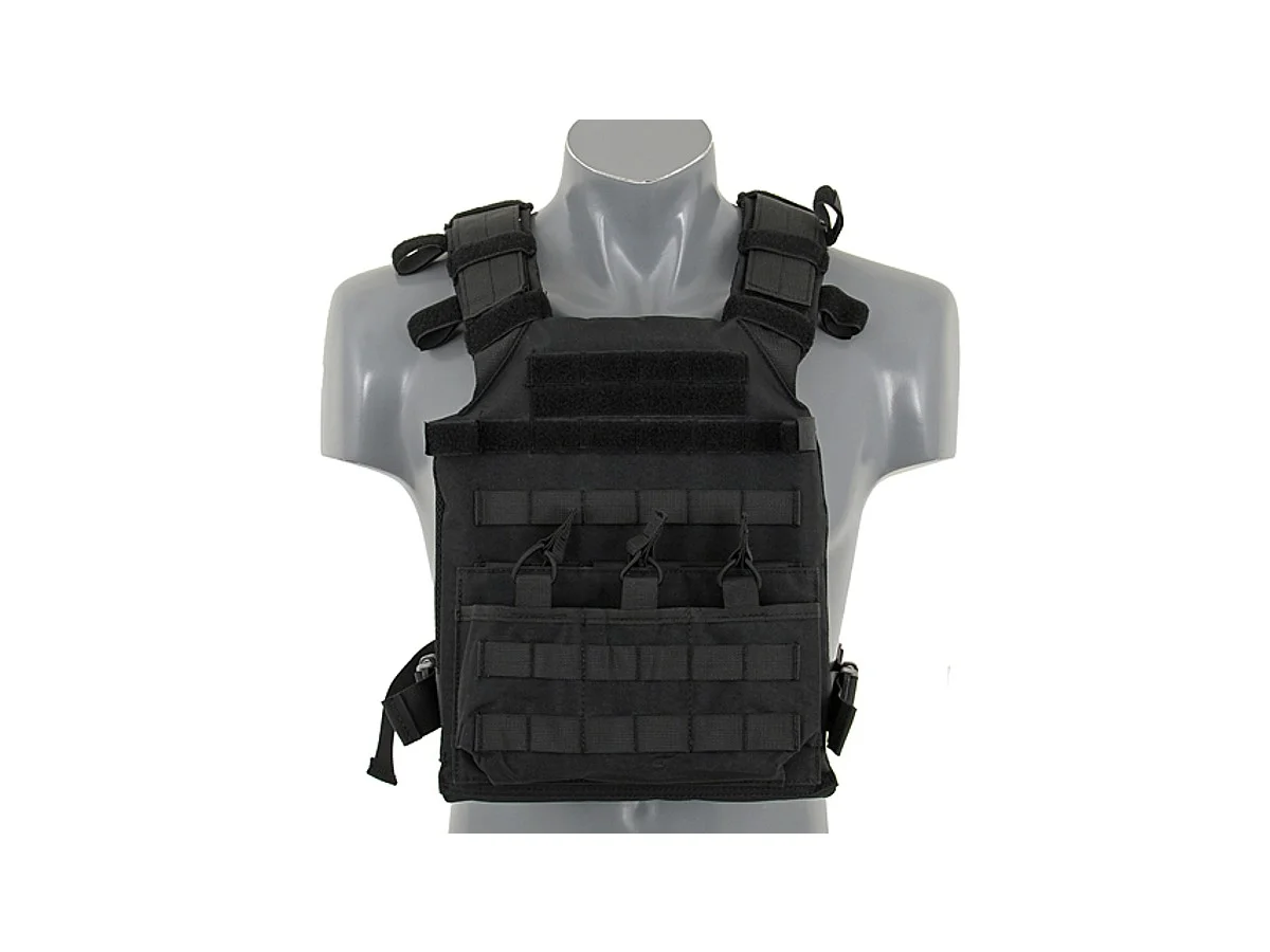 8Fields Assault Plate Carrier with SAPI Plates Black 6