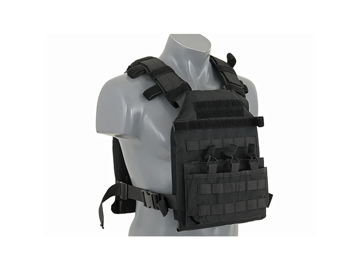 8Fields Assault Plate Carrier with SAPI Plates Black 2