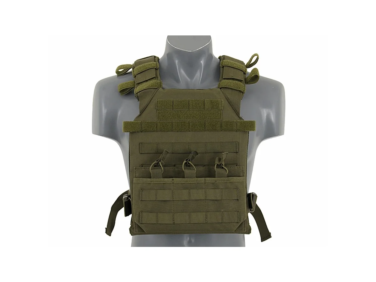 8Fields Assault Plate Carrier with SAPI Plates Olive 6