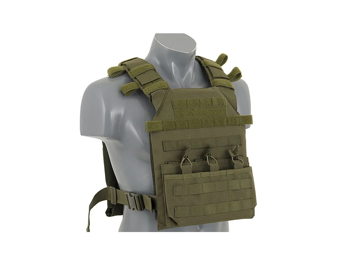 8Fields Assault Plate Carrier with SAPI Plates Olive 2