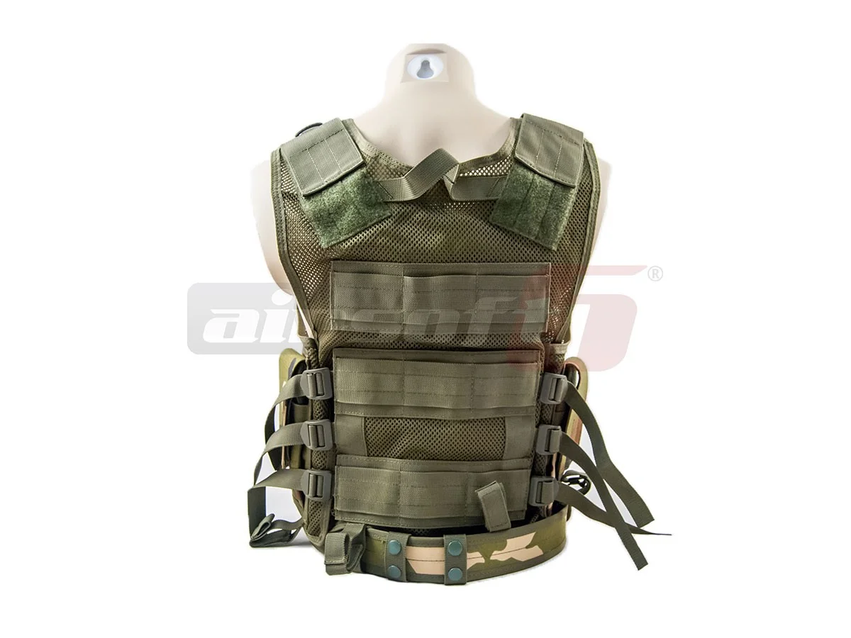 8Fields Tactical Vest with Mesh Woodland 3