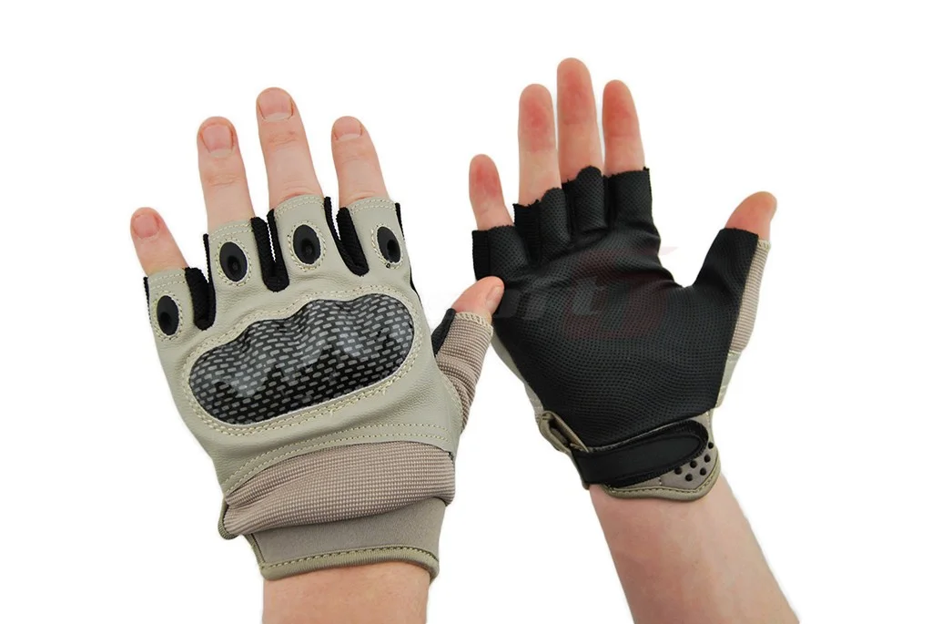 8Fields Version 3 Fingerless Tactical Gloves Beige (M) 3