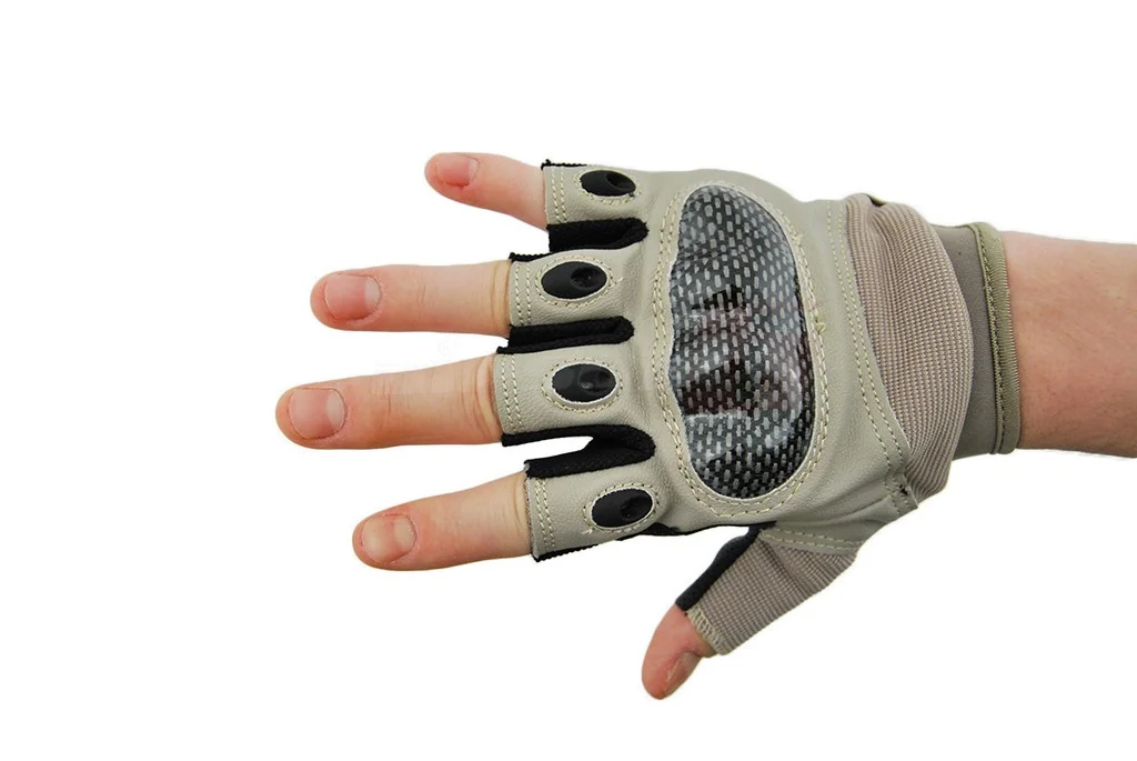 8Fields Version 3 Tactical Fingerless Gloves Beige (L) 2