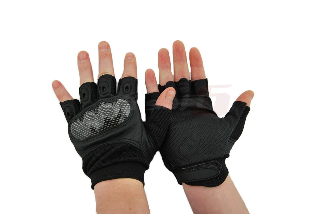 8Fields Version 3 Black Fingerless Tactical Gloves (M) 3