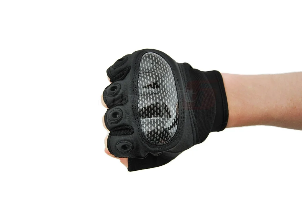 8Fields Version 3 Black Fingerless Tactical Gloves (XL) 2