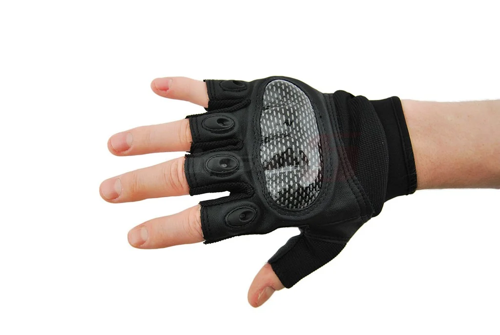 8Fields Version 3 Black Fingerless Tactical Gloves (M) 2