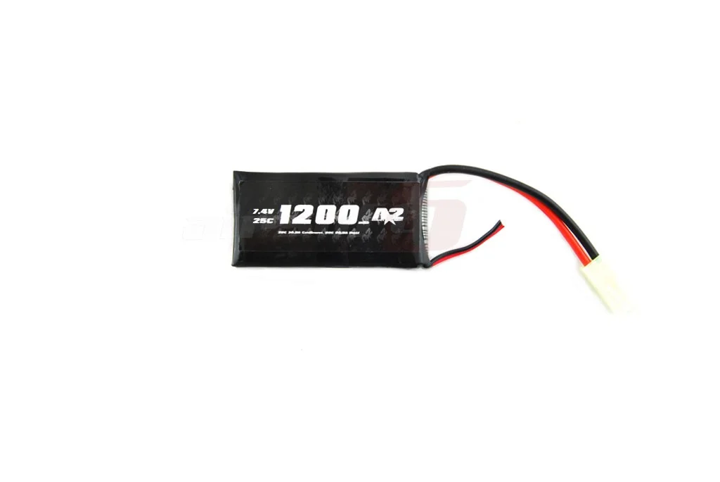A2A LiPo Battery 7.4V 1200mAh Rectangular 2