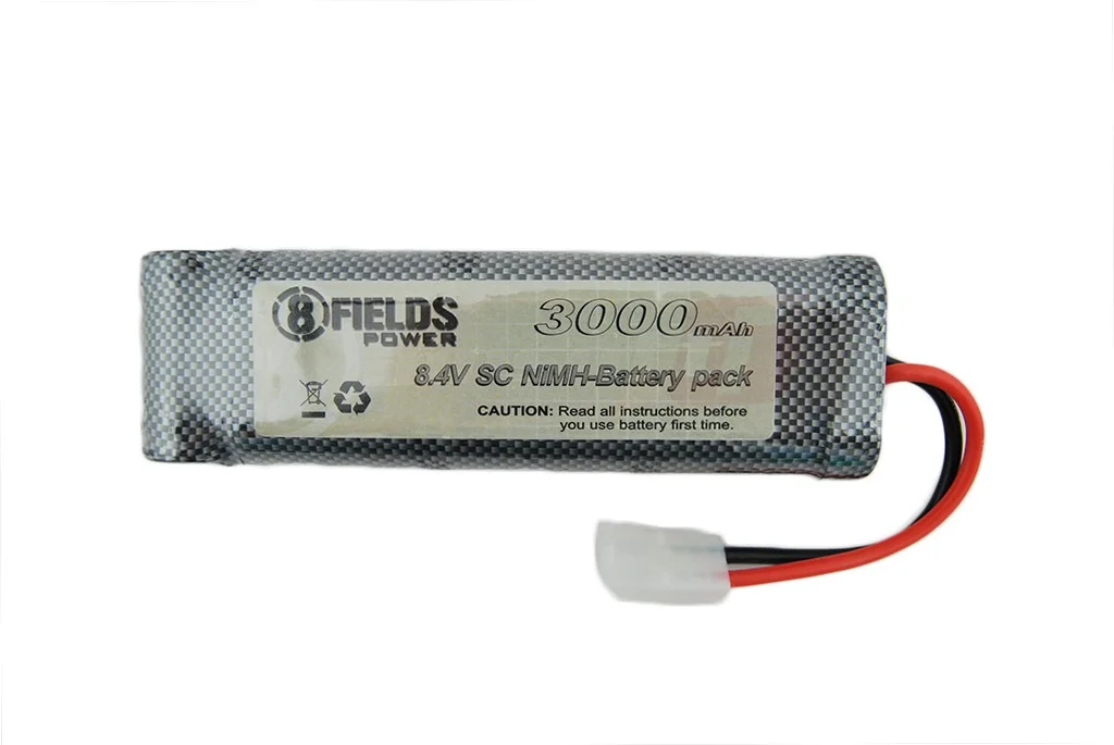 8Fields NiMh Battery 8.4V 3000mAh Large Compact 2