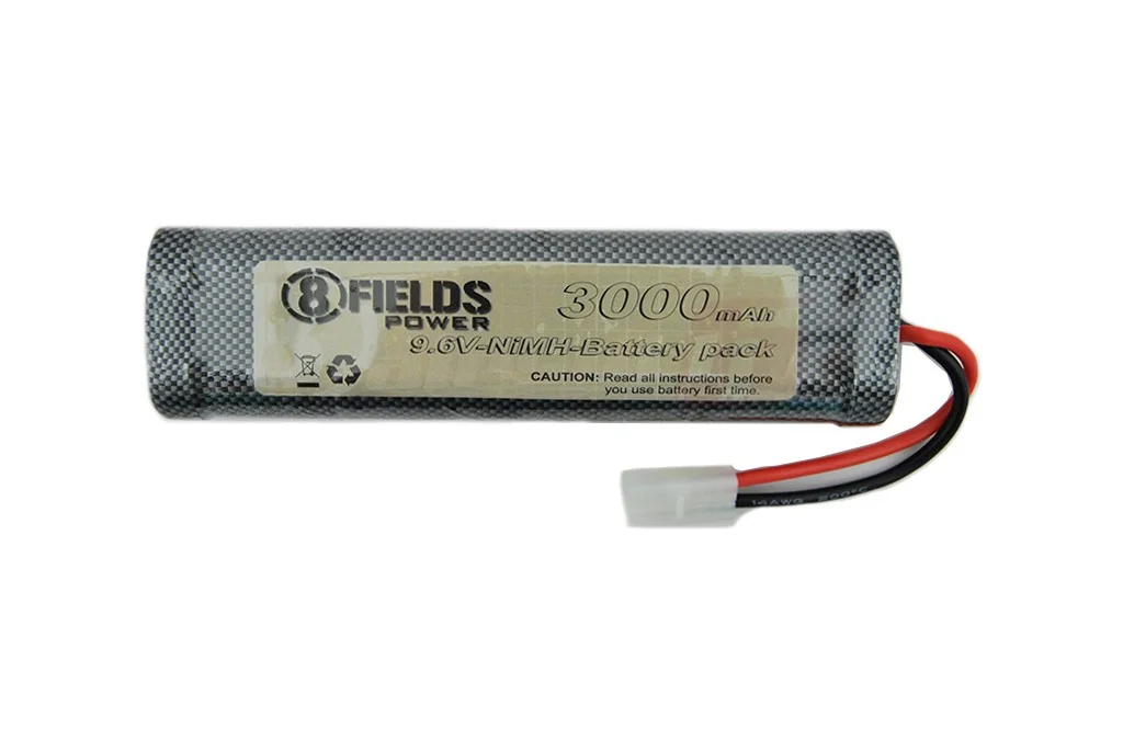 8Fields NiMh Battery 9.6V 3000 mAh Large Compact 2