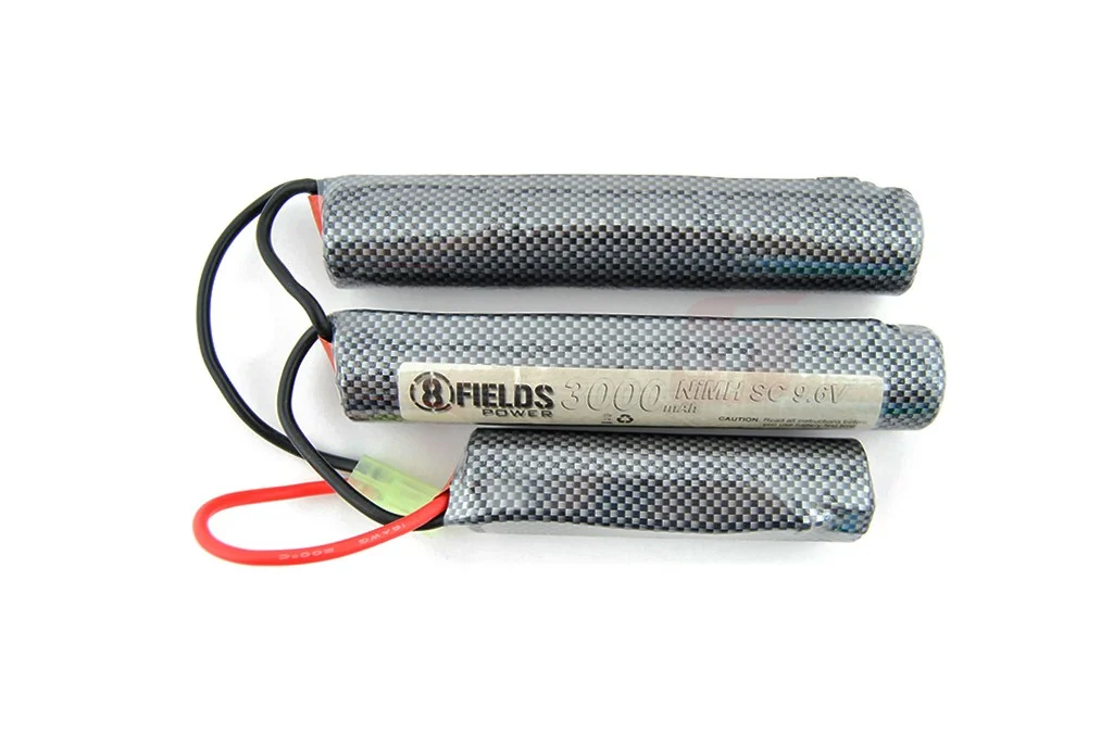 8Fields NiMh Battery 9.6v 3000 mAh Large Crane x3 2