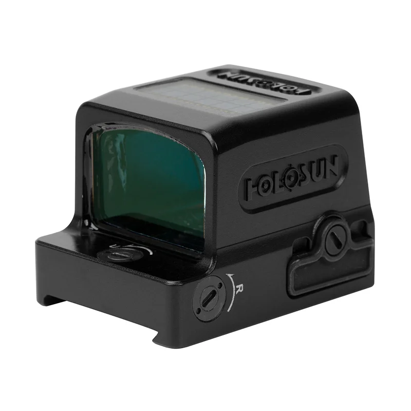 The text is already in English. It seems to be a product description for a Holosun dot sight, Green HE509T-GR X2 Solar.