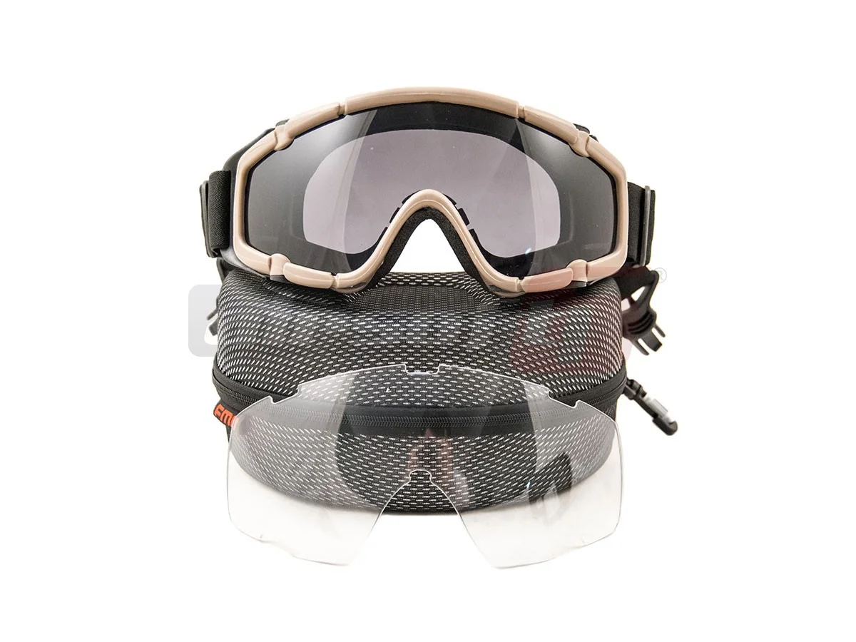 FMA Protective Glasses with Helmet Mount Dark Earth 3