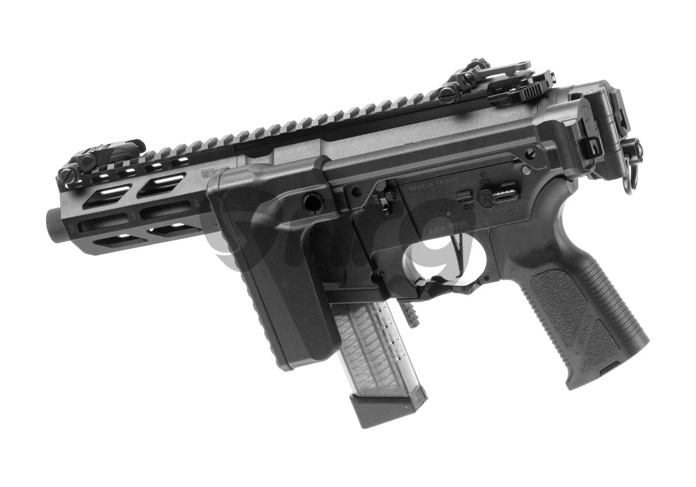 The text "G&G ARP 9 3.0P" is the same in both Romanian and English, as it refers to a specific model of a product (likely a type of airsoft gun). 4