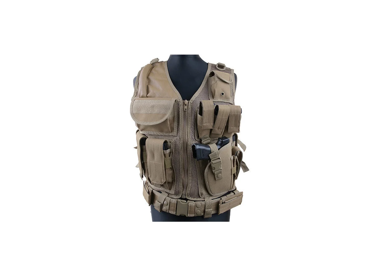 GFC Tactical Vest with Mesh Tan 4