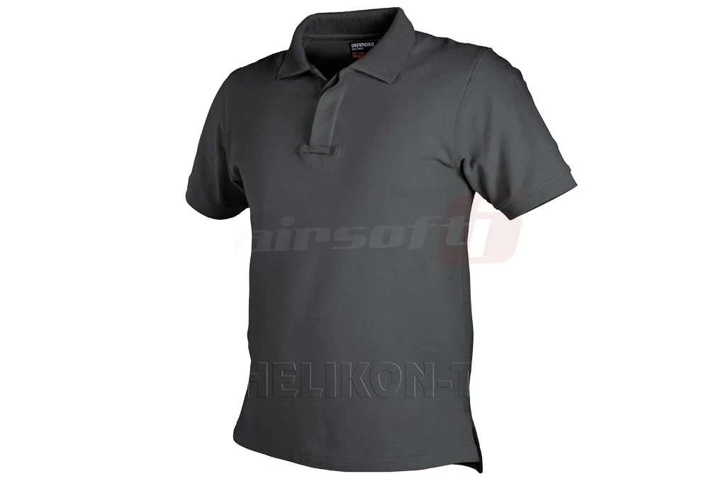 Helikon-Tex Cotton Polo Shirt Defender Black (S) 3