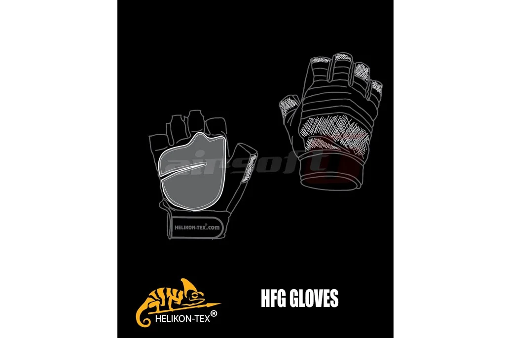 Helikon-Tex Tactical Half-Finger Gloves Black (M) 3
