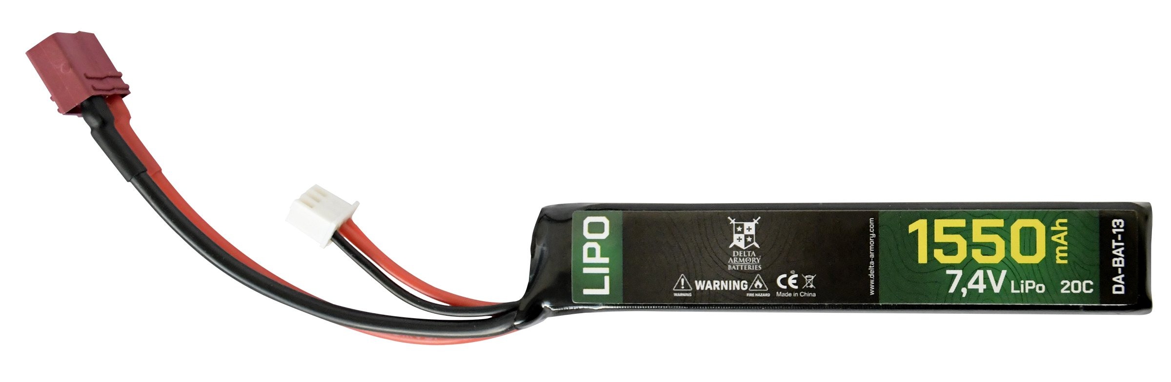 Delta Armory LiPo 7.4V 1550mAh T-Plug/Deans