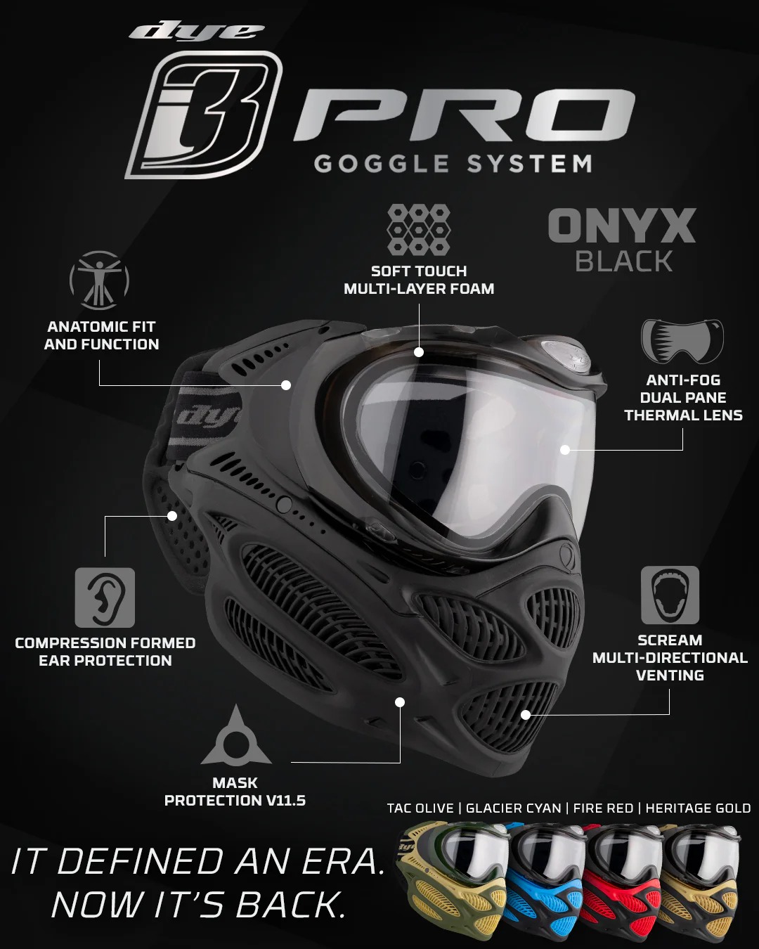 DYE masca I3 Pro Thermal negru 2