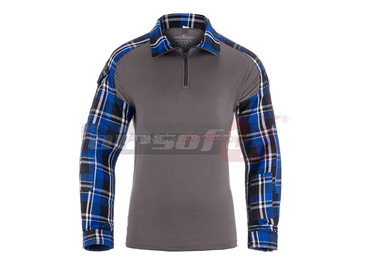 Invader Gear Flannel Combat Shirt Blue L 2