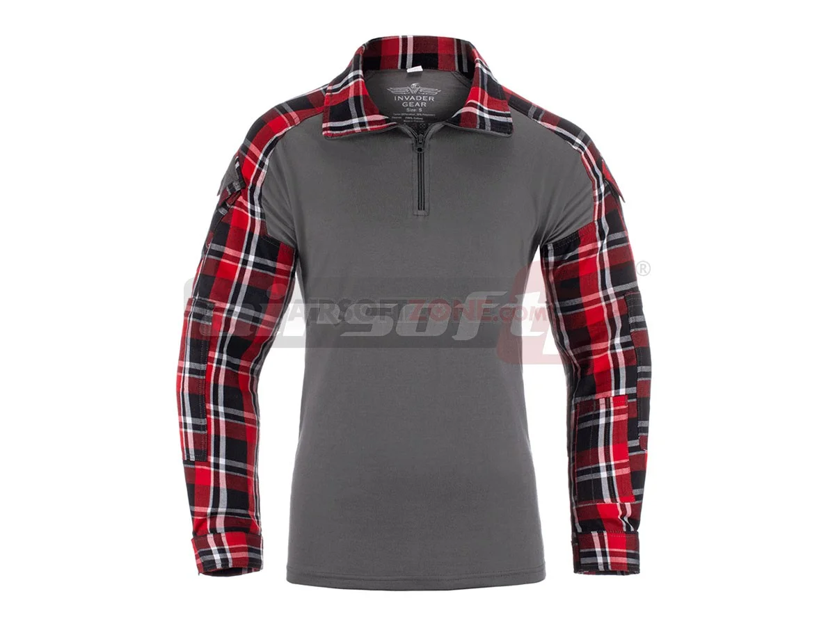 Invader Gear Flannel Combat Shirt Red S 2