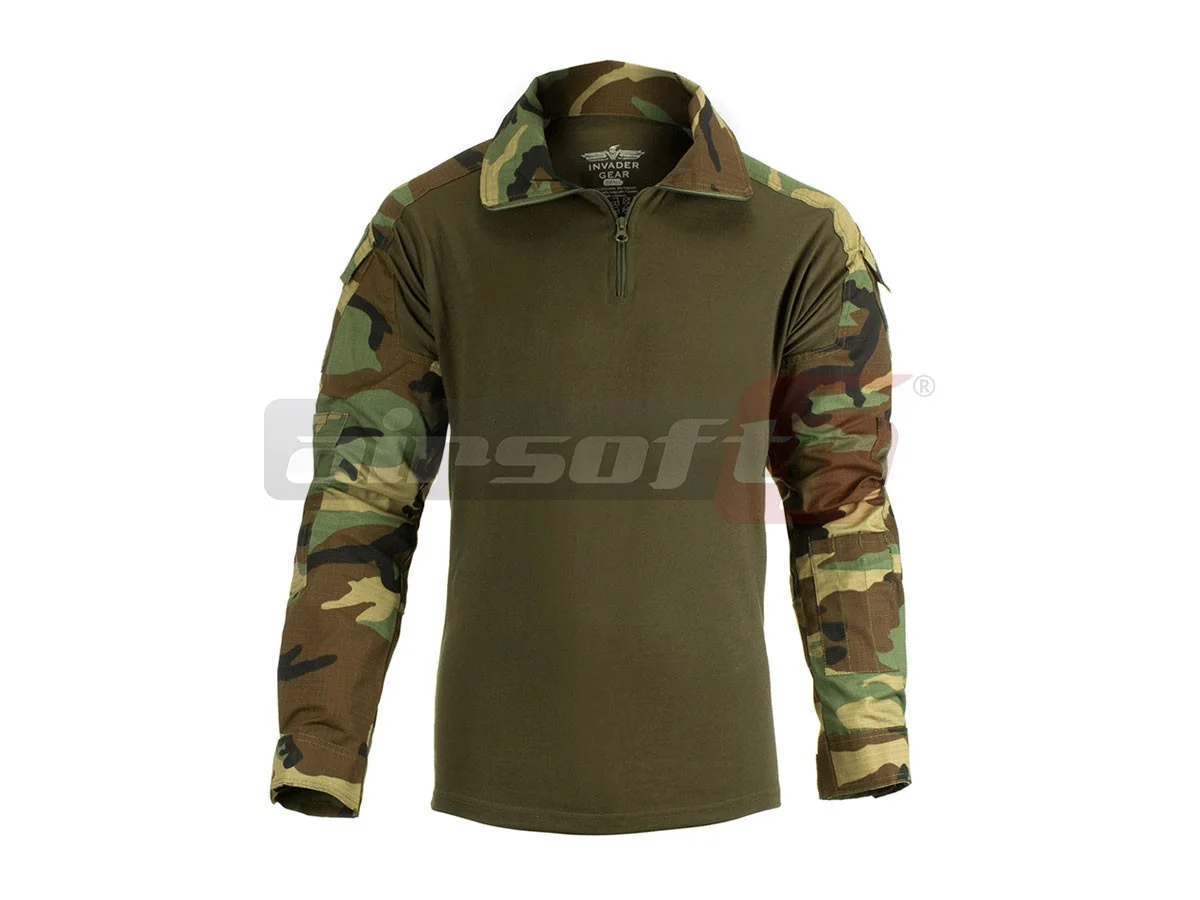  Invader Gear Combat Shirt Woodland S 2