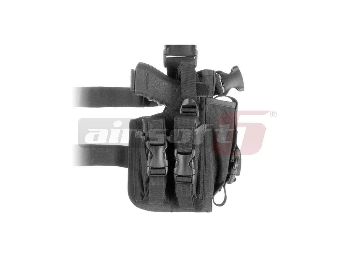 Invader Gear Pistol Holster for Thigh SOF Black 2