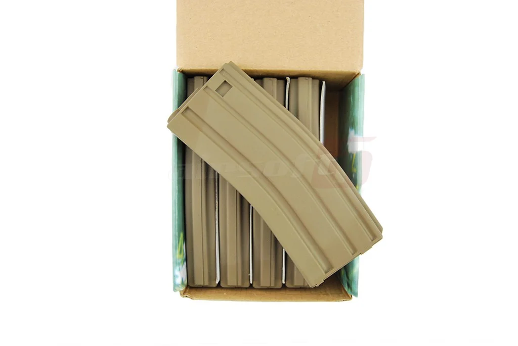 King Arms Set of 5 Mid Cap Magazines for M4/M16 AEG Desert 3