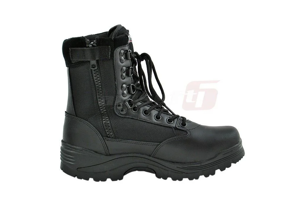 Mil-Tec Black Zip Boots Size 44 4