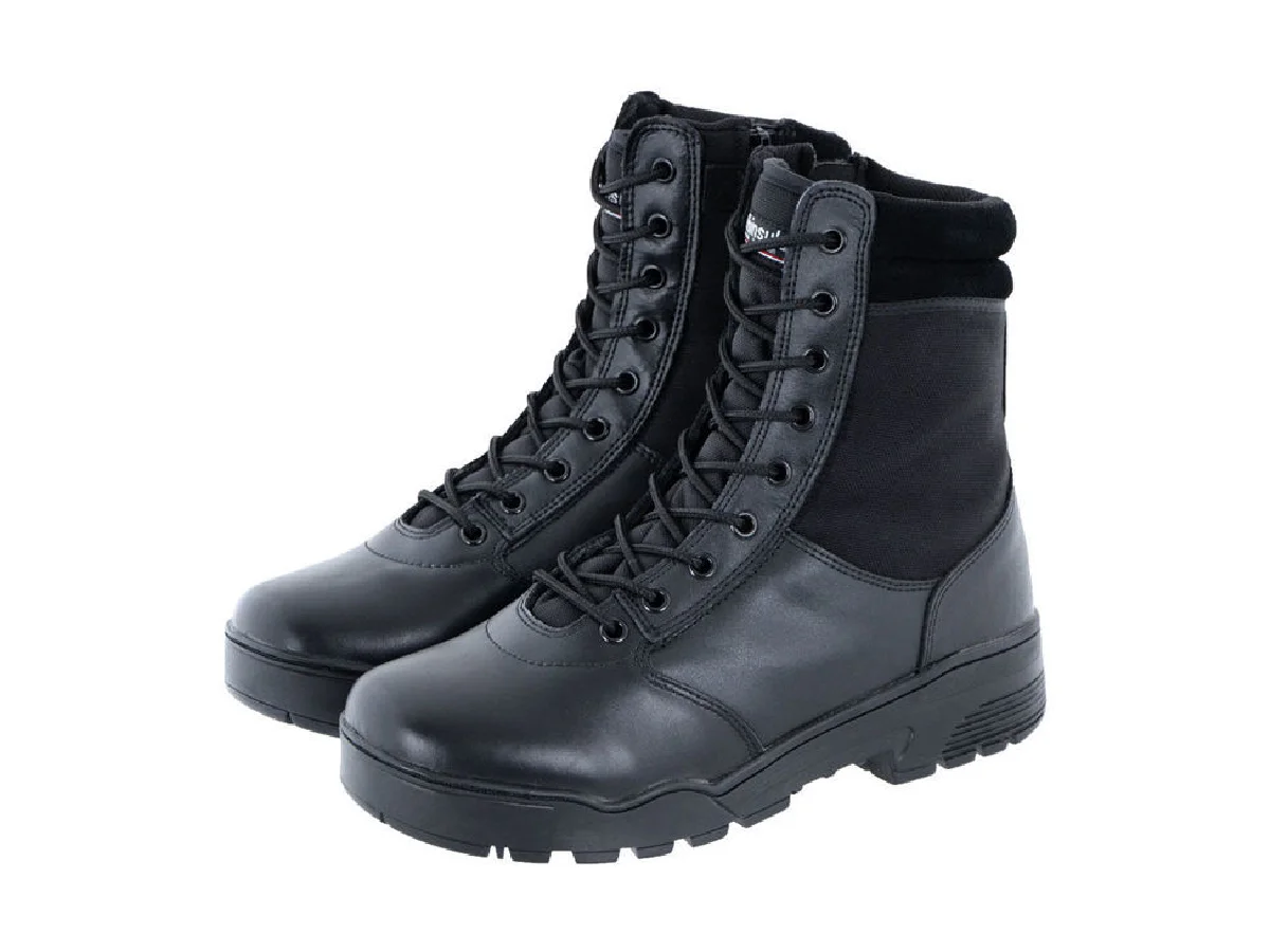 Mil-Tec leather and cordura boots with zipper, Black No. 42 7