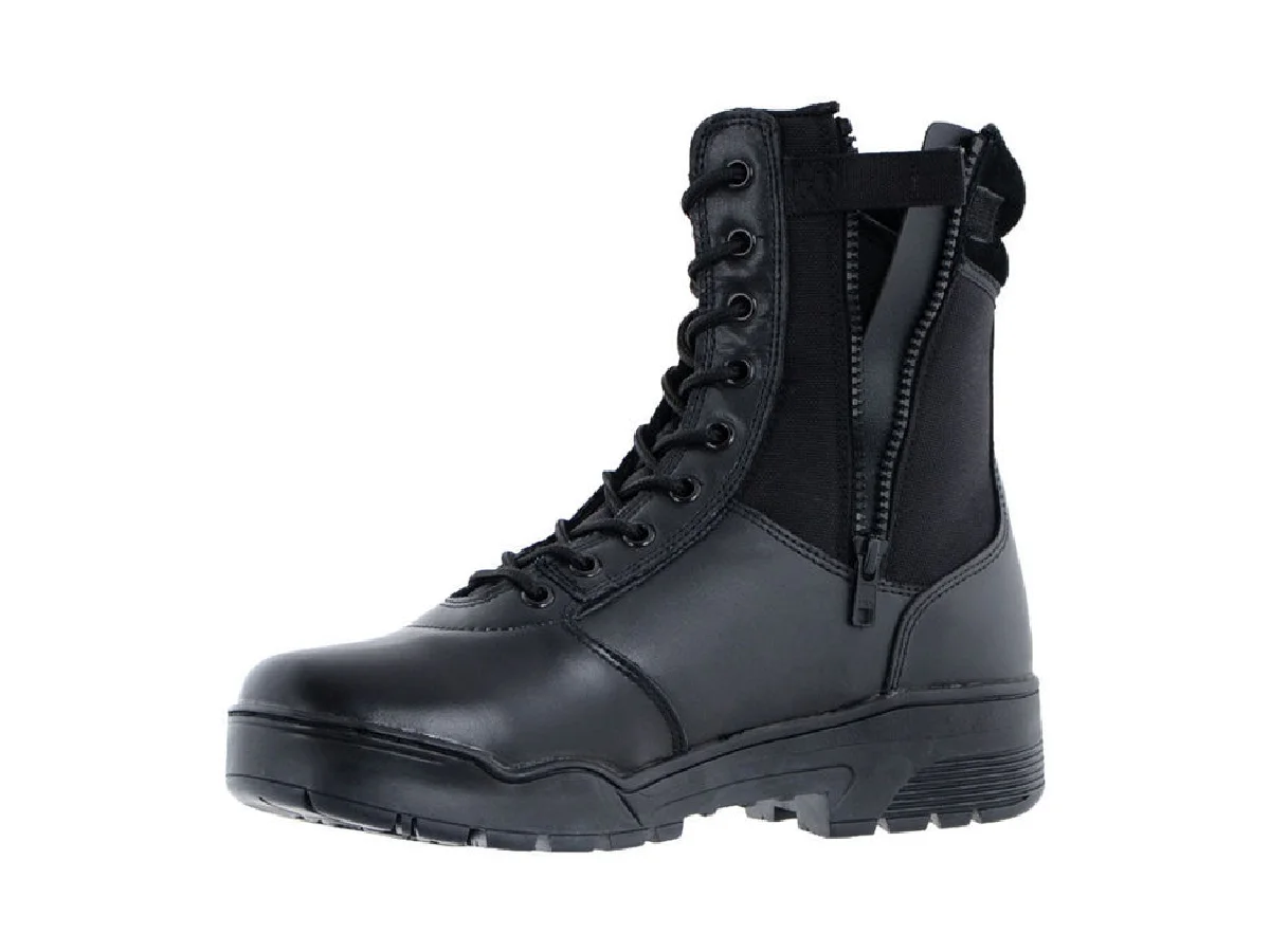 Mil-Tec leather and cordura boots with zipper, Black No. 40 5