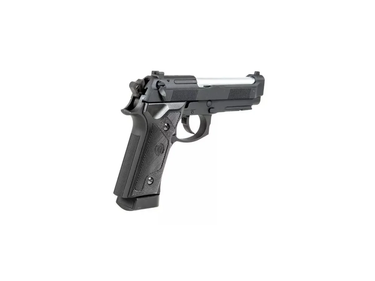 The text "KJW Beretta M9A1 Dual Tone" remains the same in English as it is a specific product name. 2