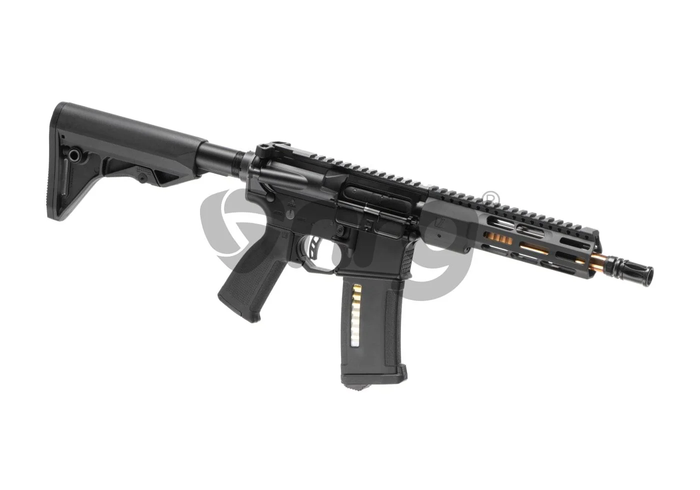 The text is not specifically Romanian. It appears to be a product name or description, likely for a firearm or firearm accessory. In English, it would remain the same: PTS Syndicate PTS ZEV Core Elite 7.5"