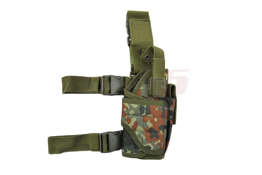 8Fields Adjustable Pistol Holster for Thigh Flecktarn 3