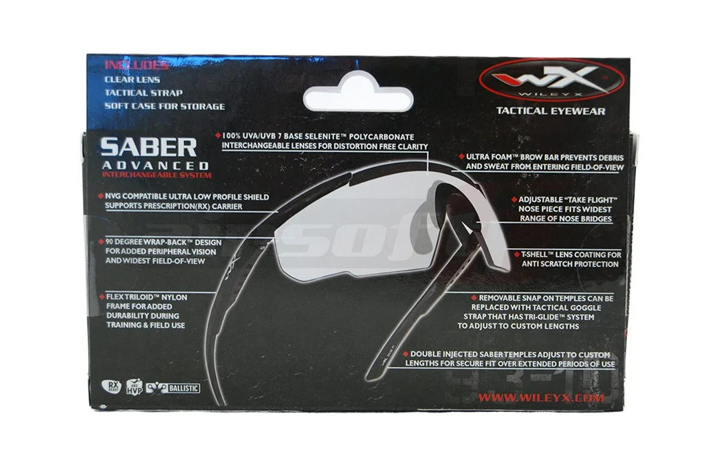 Wiley X Saber Advanced Protective Glasses White