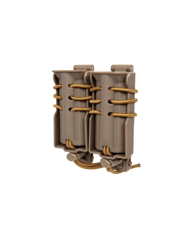 Wosport Urban Assault Quick Pull Double Magazine Pouch 9mm Tan 2