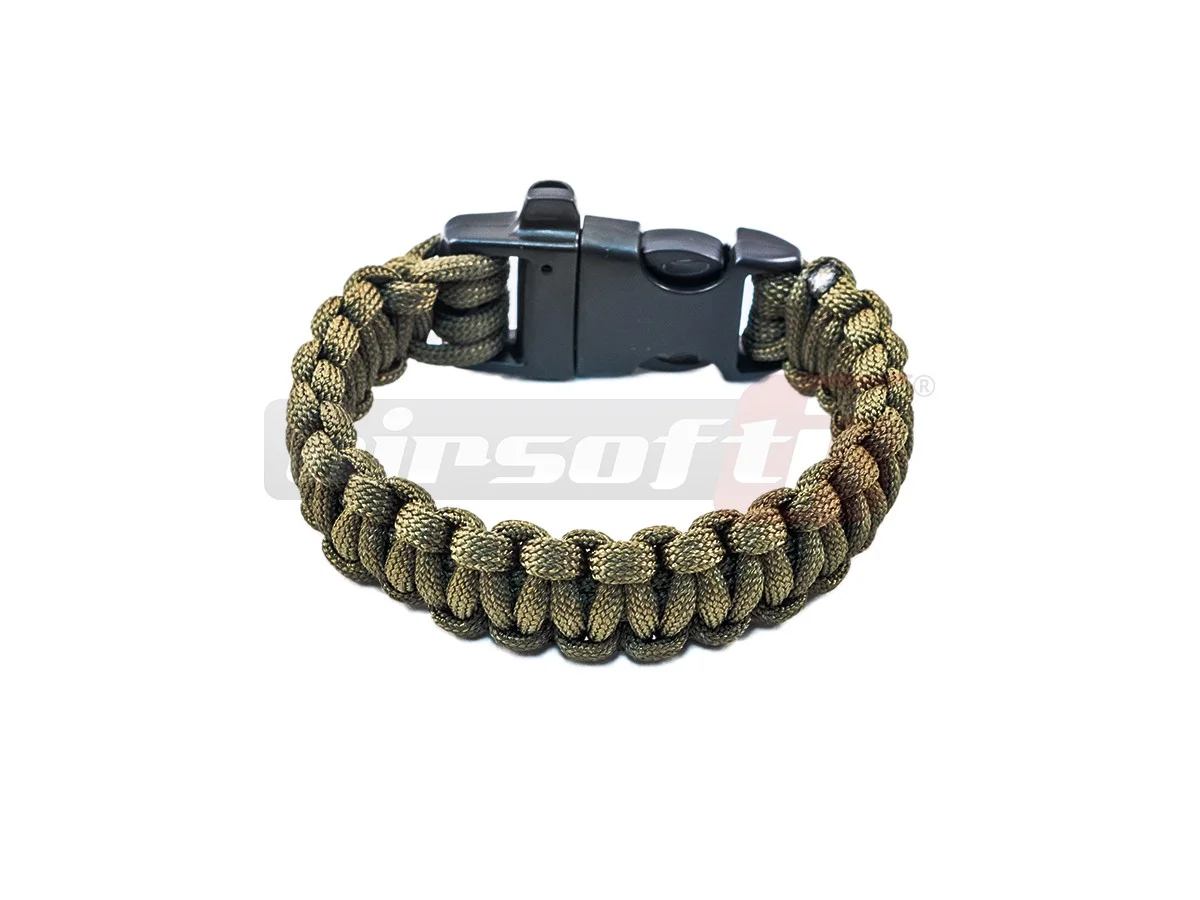 ACM Paracord Survival Bracelet Olive 2